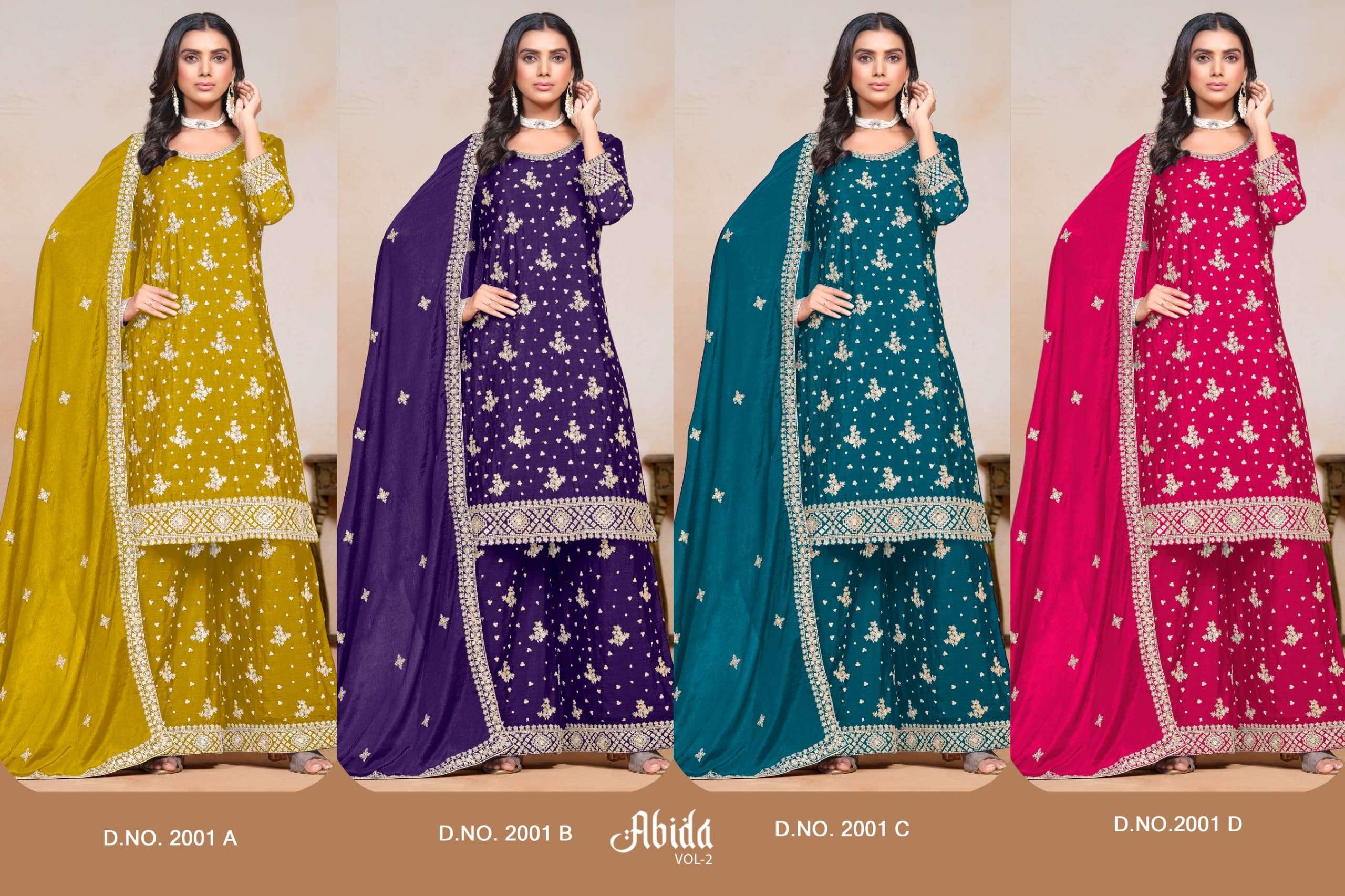 ABIDA VOL 2 SERIES 2001 COLOUR PARTY WEAR READYMADE COLLECTION 