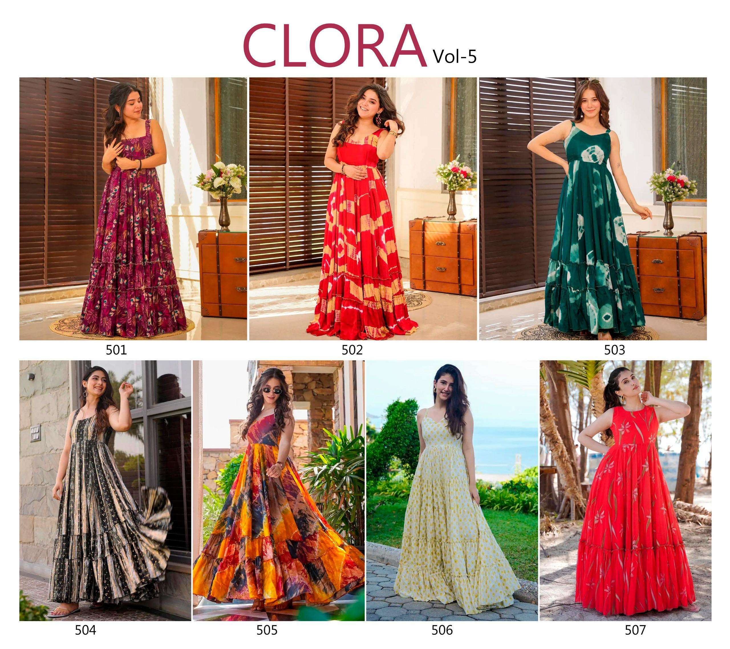 CLORA VOL 5 SERIES 501 TO 507 BY LUCAYA Presents this stunning Beautiful digital printed Ethnic wear...