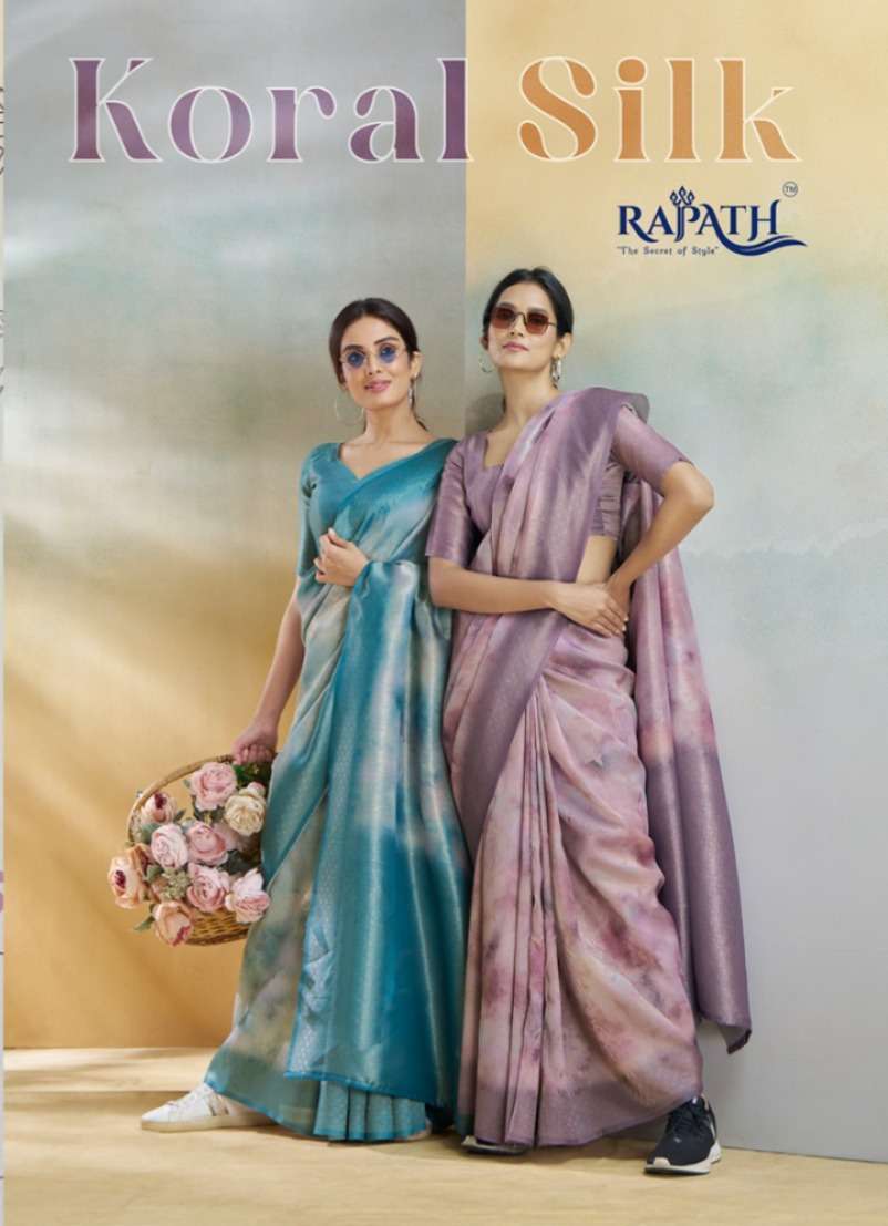 KORAL SILK SERIES 950001 TO 950006 BY RAJPATH HANDLOOM SILK SAREES 