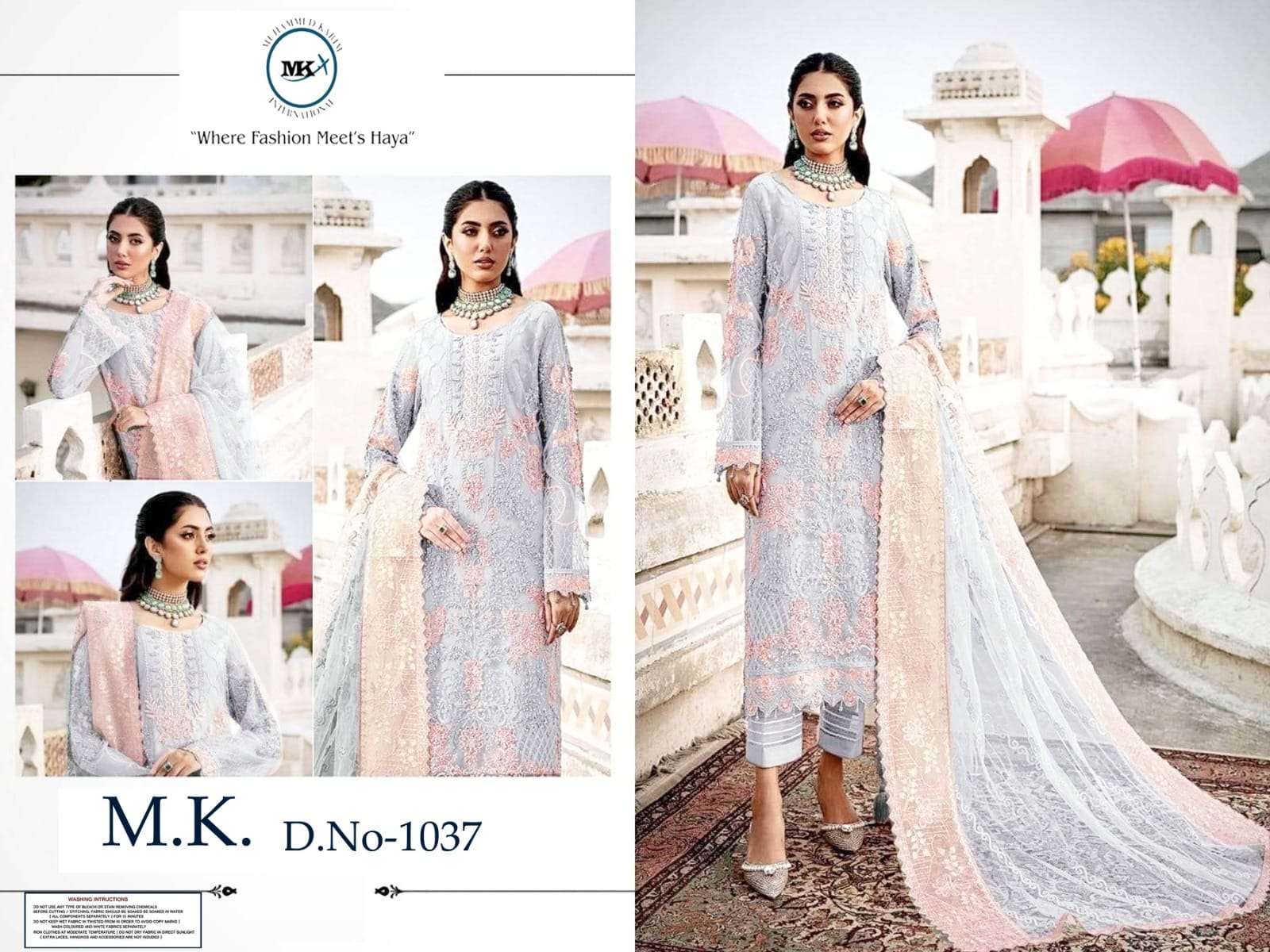 MK D NO 1037 ELEVATE YOUR STYLE GEORGETTE PAKISTANI SUITS