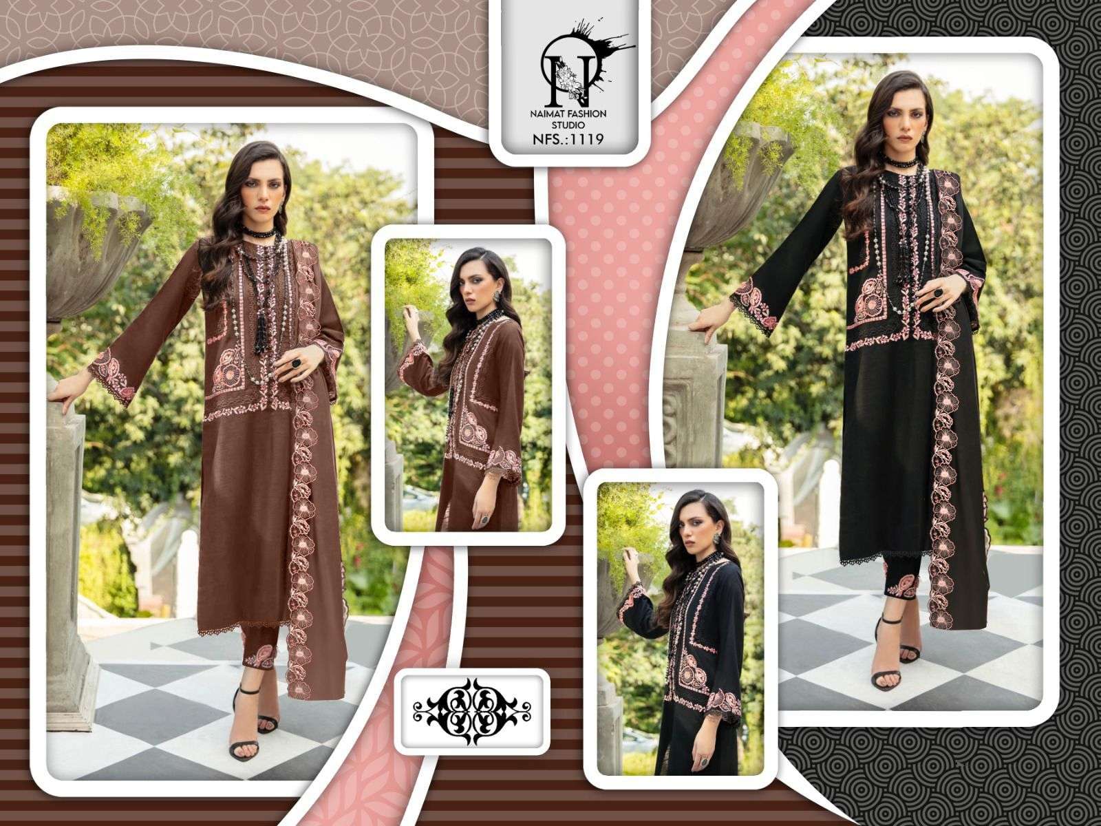 NFS D NO 1119 BY NAIMAT FASHION STUDIO  Formal Classy Embroidery With Hand Work  Collection