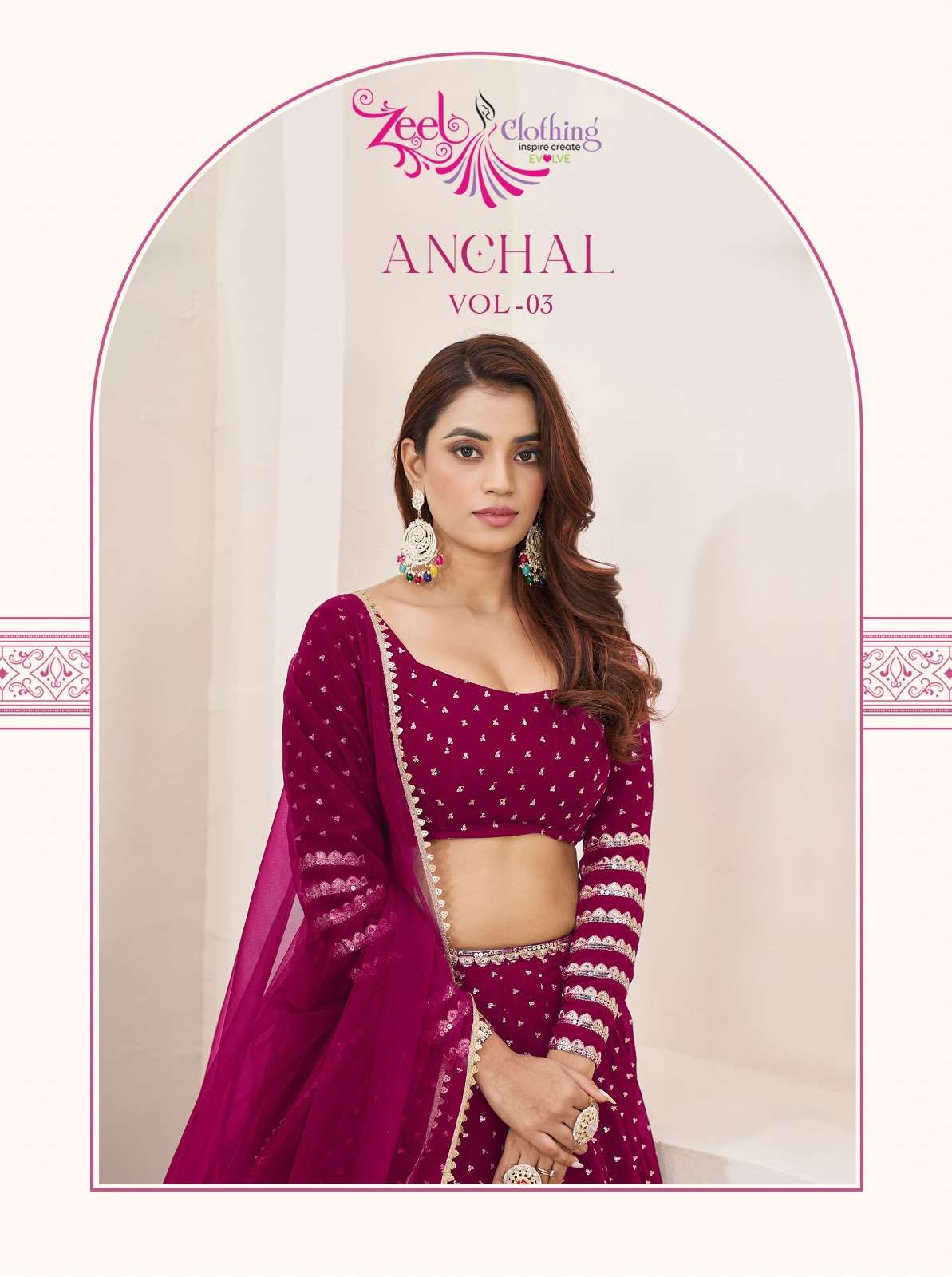 ANCHAL Vol 03 SERIES  5067  5074 by ZEEL lehanga collection manufacturer surat 