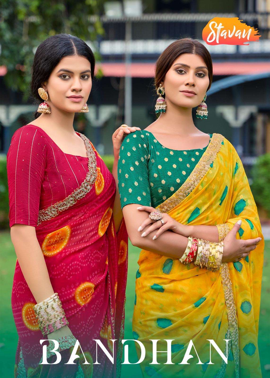 Bandhan by stavan heavy weightless saree manufactur surat