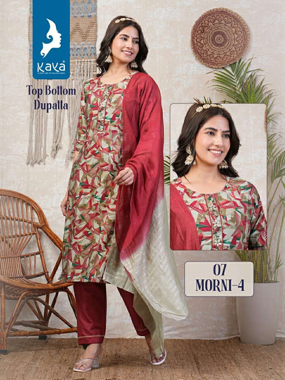 MORNI 4 by KAYA KURTI CHANDERI silk kurti collection manufacturer surat 