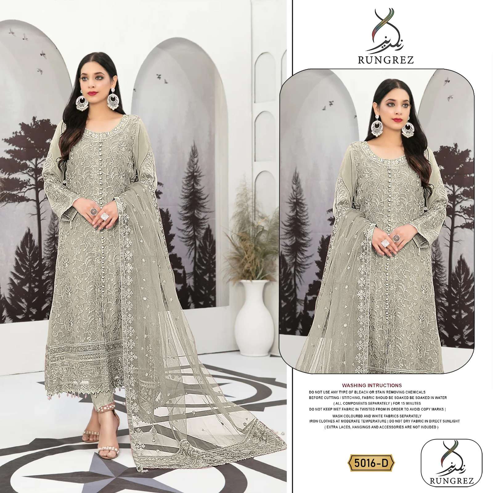 NEW DESIGN 5016 BY RUNGREZ PAKISTANI SUITS 