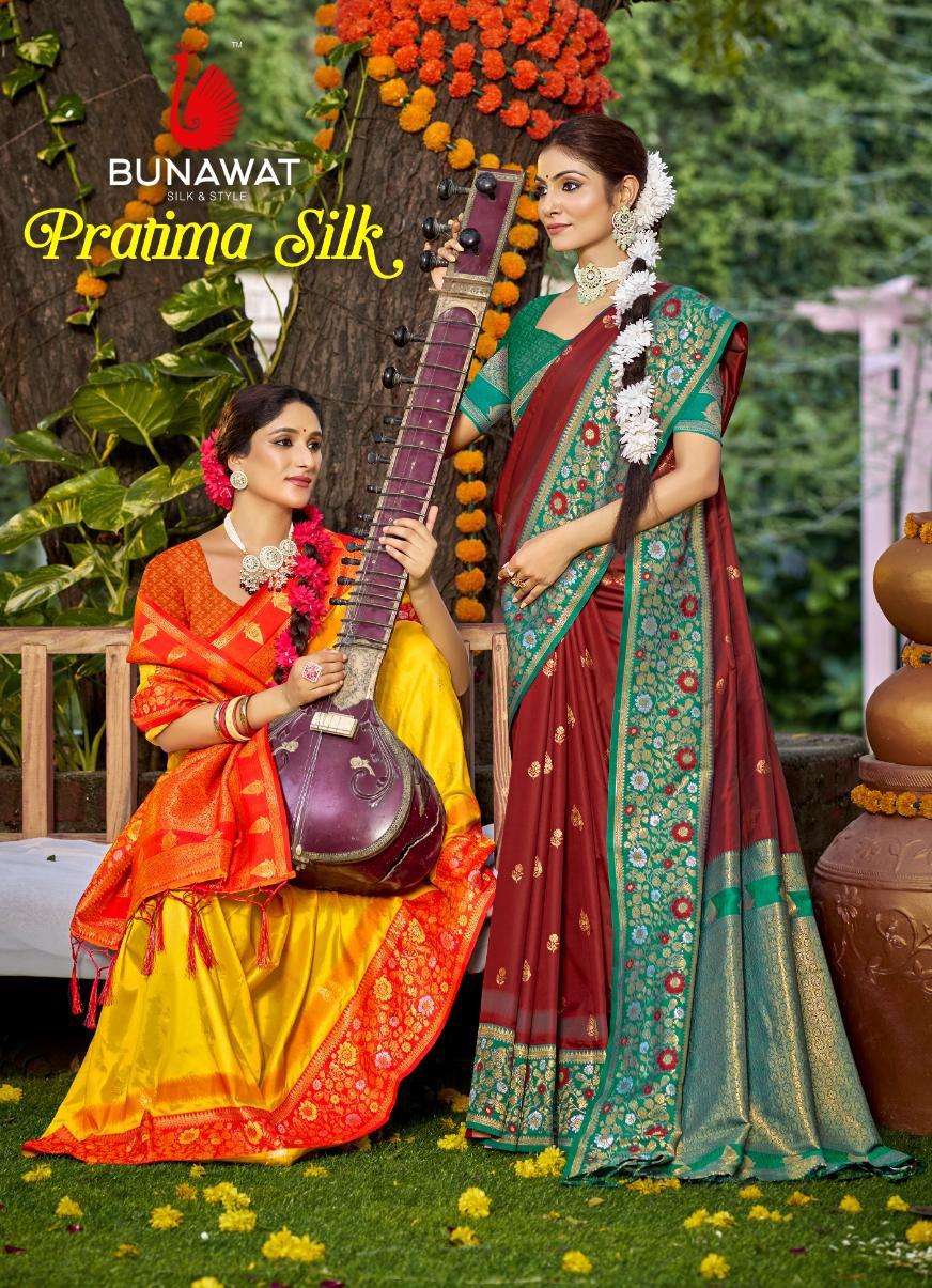 Pratima silk by bunawat exclusive silk saree manufacturer surat