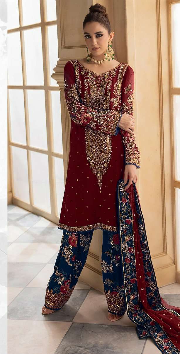 ROSEMEEN D NO V 17040 by FEPIC VELVET suit collection manufacturer surat 