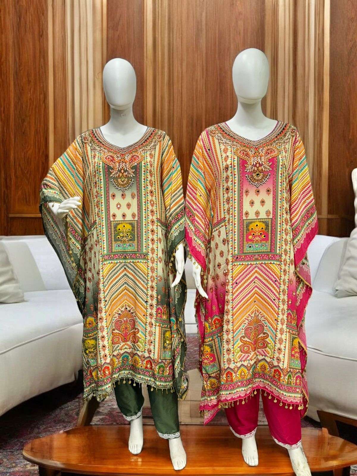 Ziaaz Designs code 731A and B kaftans kurti manufacturer surat 