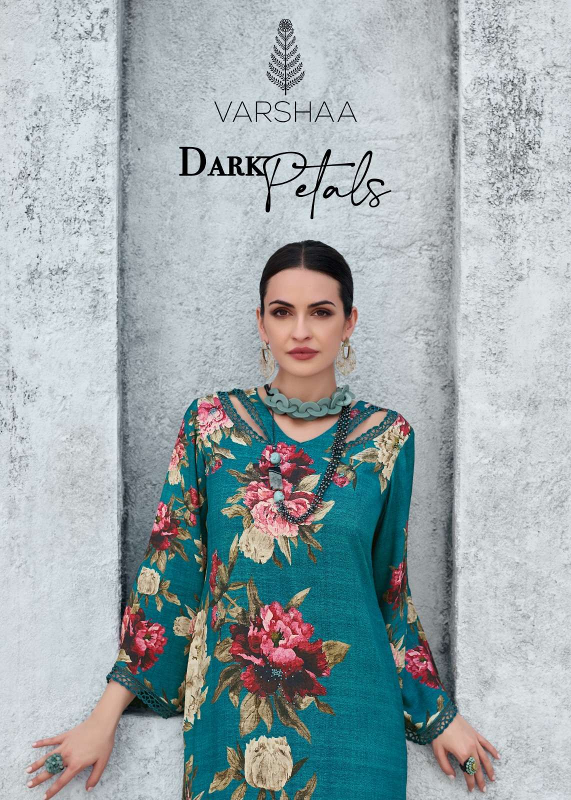 Dark petals by varshaa  printed suit collection manufacturer surat