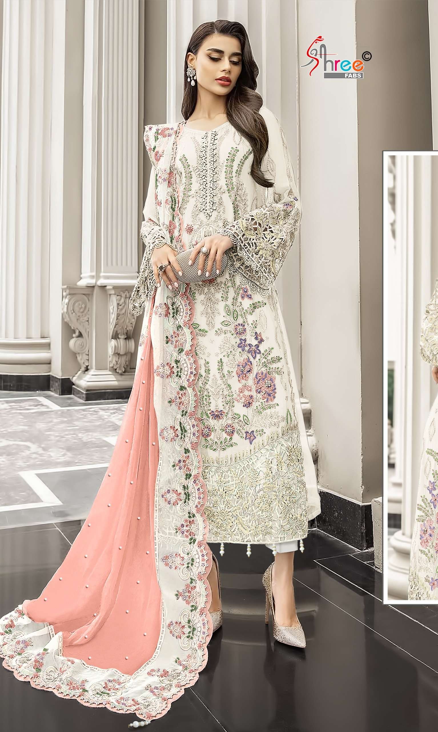 DESIGN NO K 5171 colour by shree fabs organza suit collection manufacturer surat  