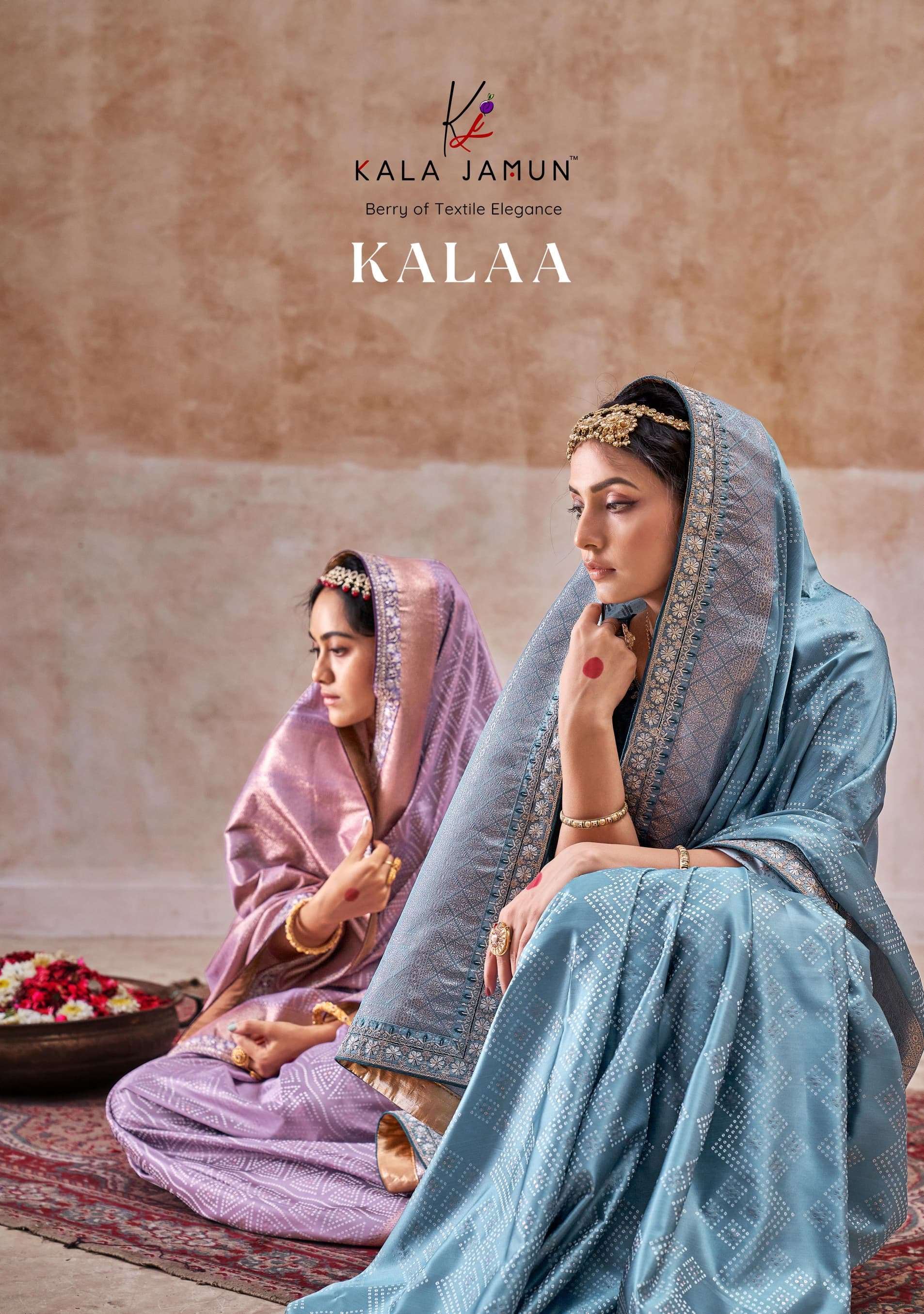 Kalaa by Kala Jamun Pure Sattin Silk saree collection manufacturer surat 