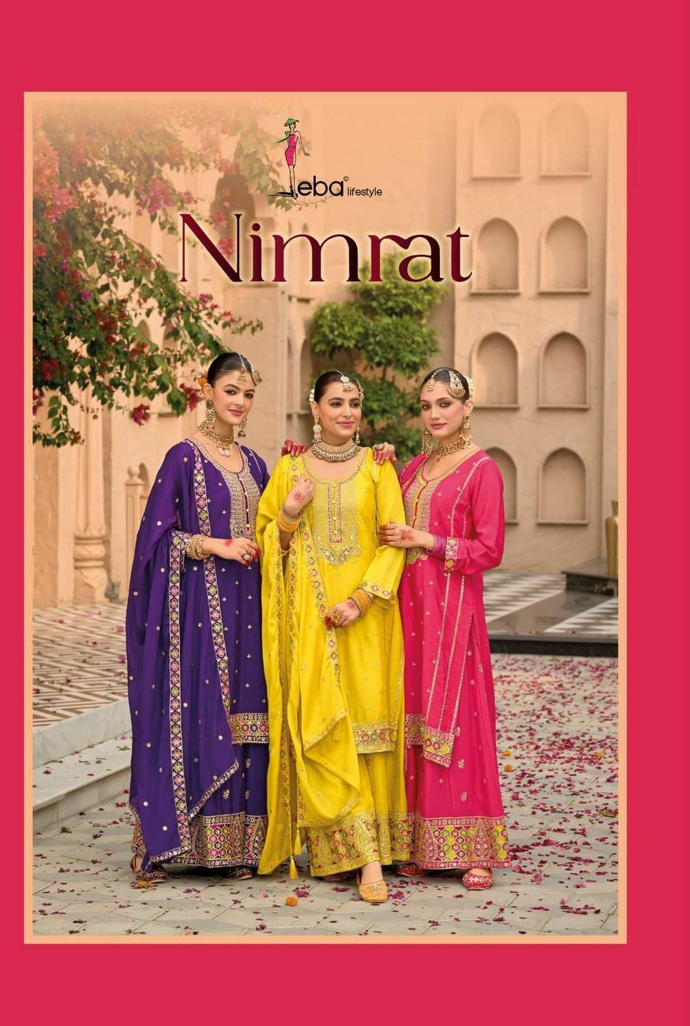 Nimrat  By eba lifestyle hevey Chinon suit collection manufacturer surat 