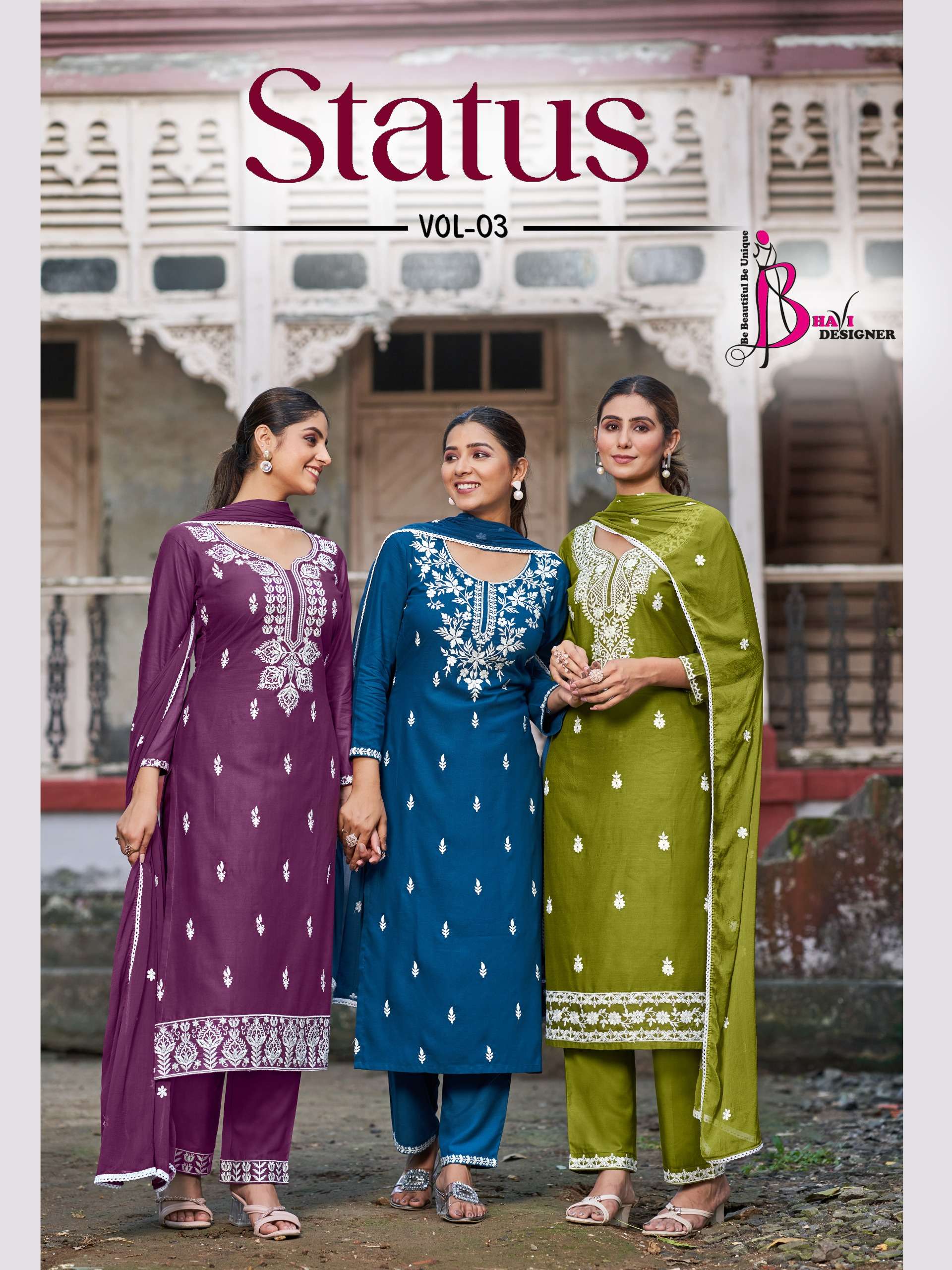 Status VoL 3 by Bhavi designer readymade suit collection manufacturer surat 