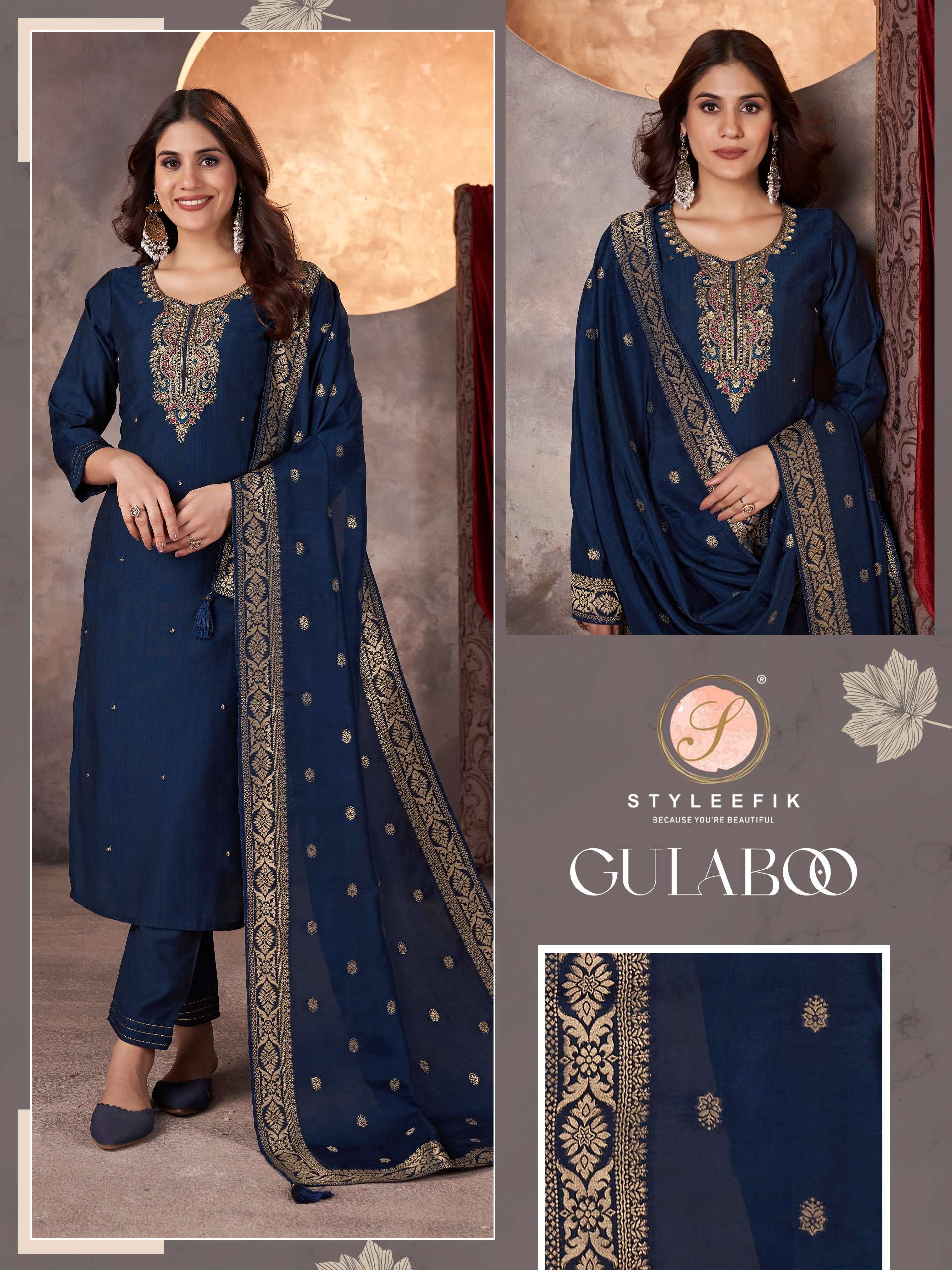 Gulabo by styleefik  Fuji Slik suit collection manufacturer surat 