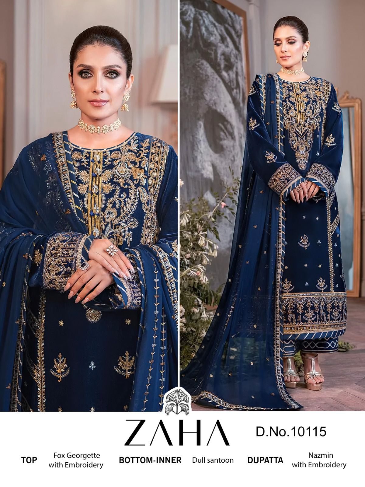 Zaha D No 10115 Georgette Pakistani Suits