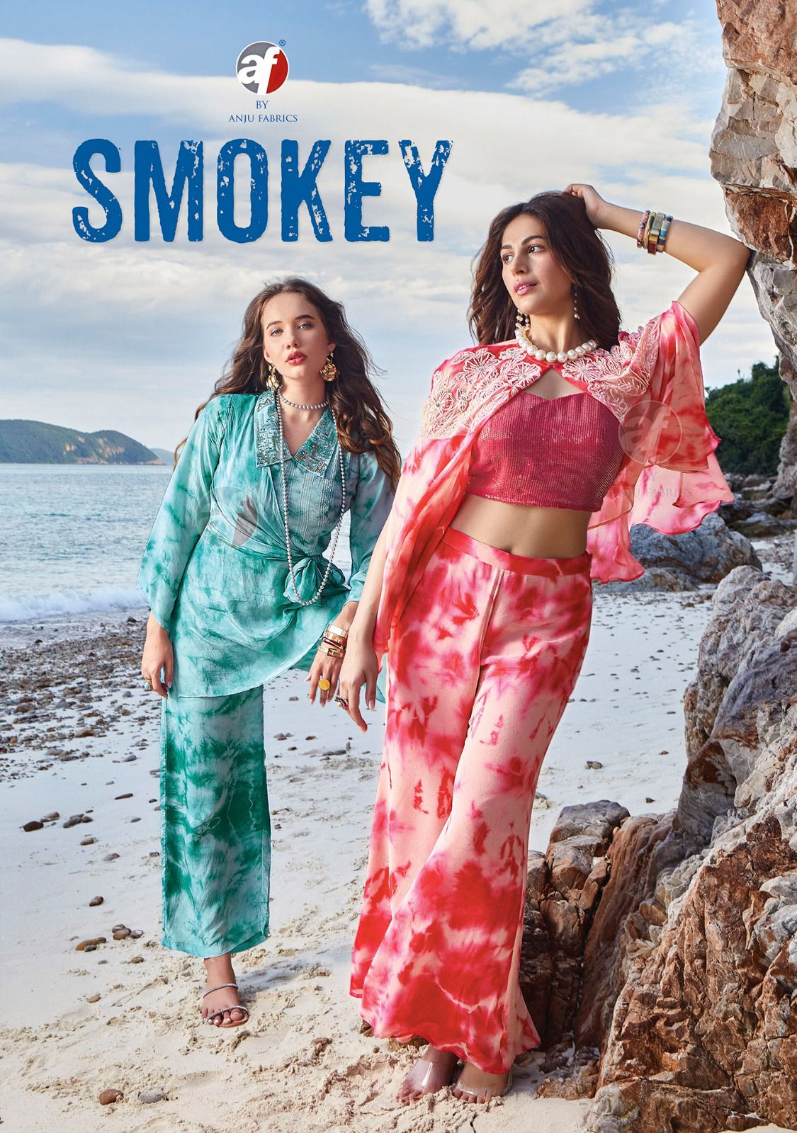 Smokey Anju Fabric Designer Dresses Single Avilable Wholesaler Supplier Surat