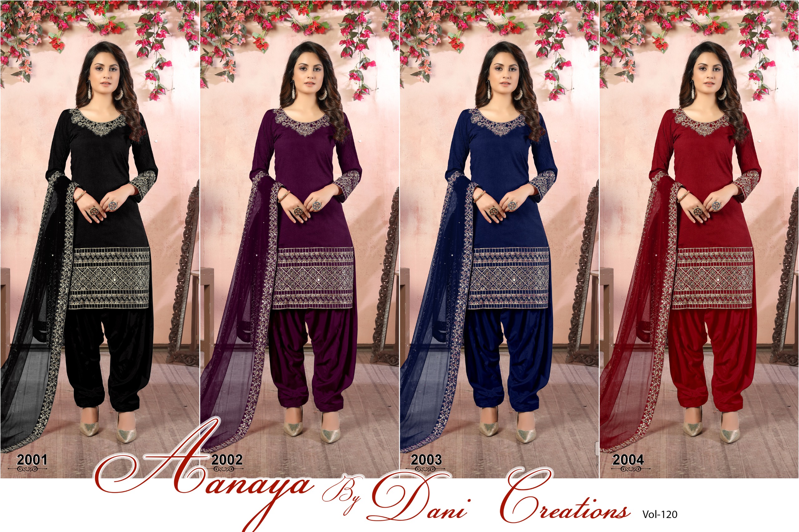 Dani Creations New Aanaya Vol 120 2000 Series Designer Silk Suits