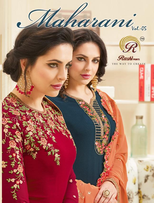 Rashi Maharani Vol 5 Fancy Georget Emb Suit Catlogue