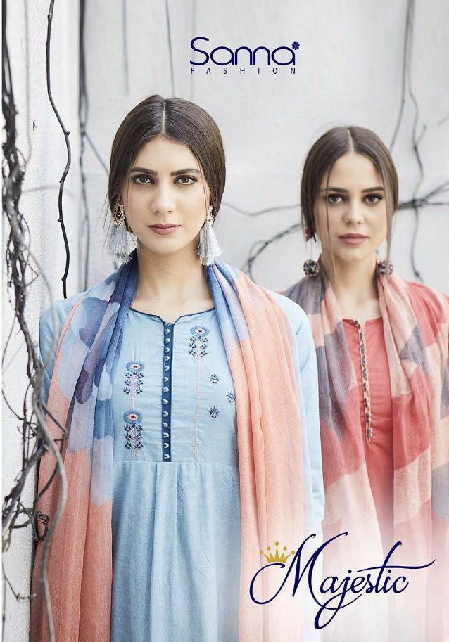 Majestic By Sanna 9320 Series Pure Air Zet Cotton Salwar Kameez Catlog Wholesaler Surat