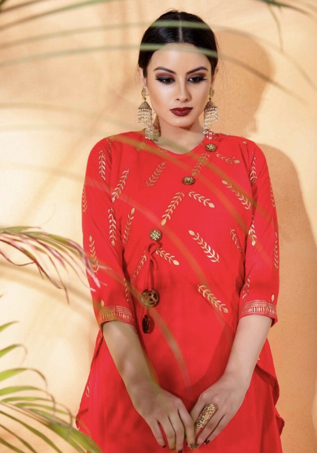 Heritage By Vastra Mode Designer Reyon Gown Style Kurti Catlog Wholesale Dealer And Supplier Surat