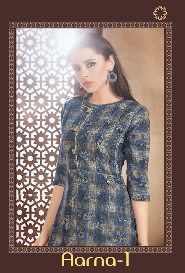 Aarna Vol 1 By Mirana 1001 Series Fancy Cotton Soft Denim Kurti Collection Wholesaler Surat