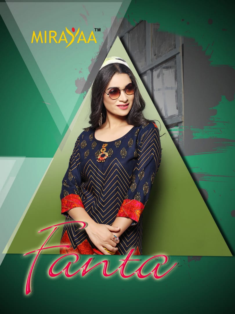 Mirayaa Fanta 001 Series Reyon Kurti Wholesaler And Supplier Surat