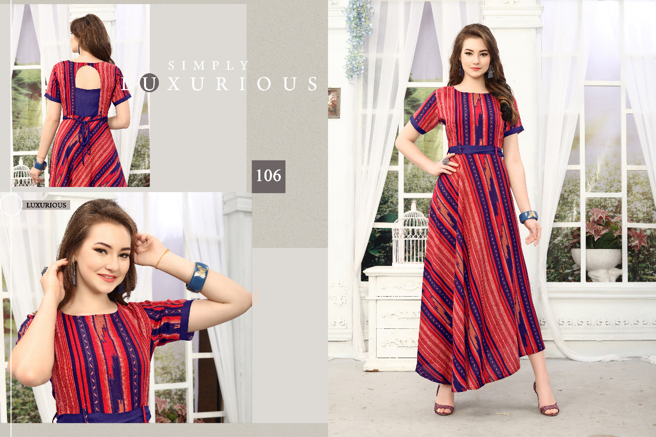 Kajri Style Parisha Vol 1 101 Series Reyon Printed Kurti Catlog Wholesale Dealer And Supplier Surat