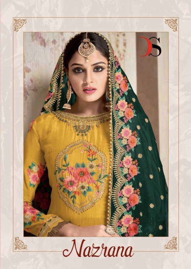 Nazrana Bridal Collection By Deepsy 27001 Series Heavy Fancy Party Wear Sarara Suit Collection Whole...