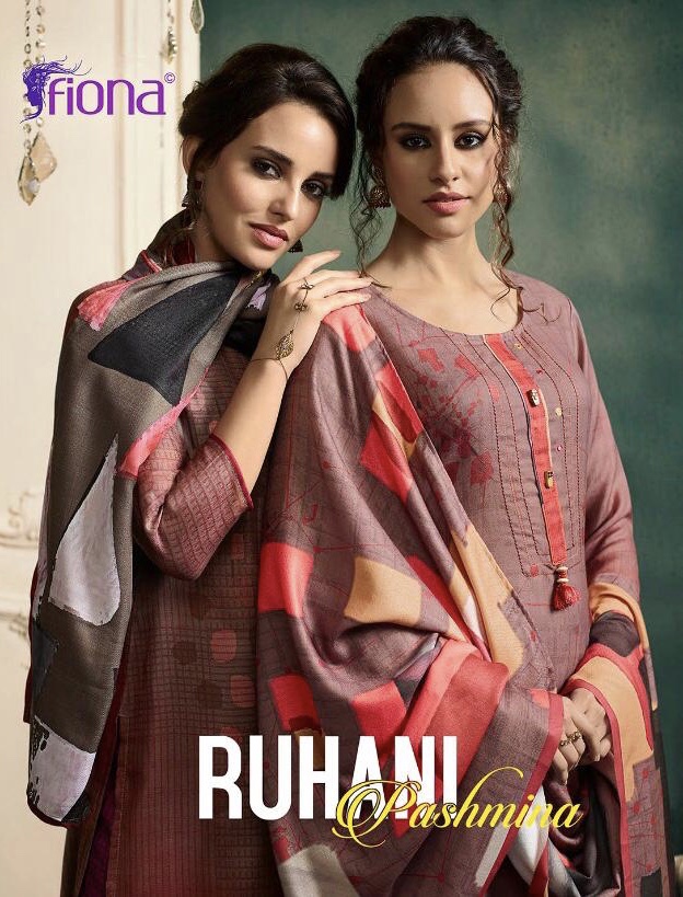 Ruhani Pashmina By Fiona 9001 Series Fancy Party Wear Pashmina Salwar Kameez Catlog Wholesaler Surat