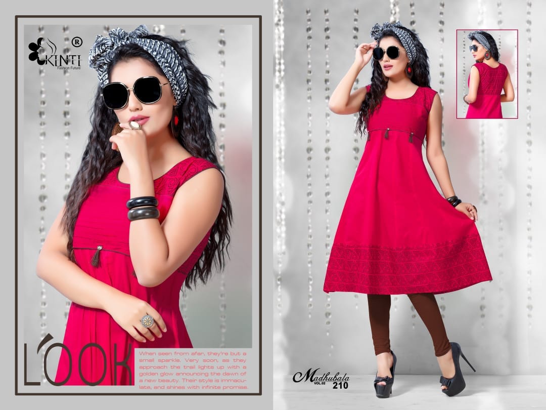 Madhubala 2 By Kinti Cotton Cambric Anarkali Pattern Kurtis Wholesale Supplier And Dealer India