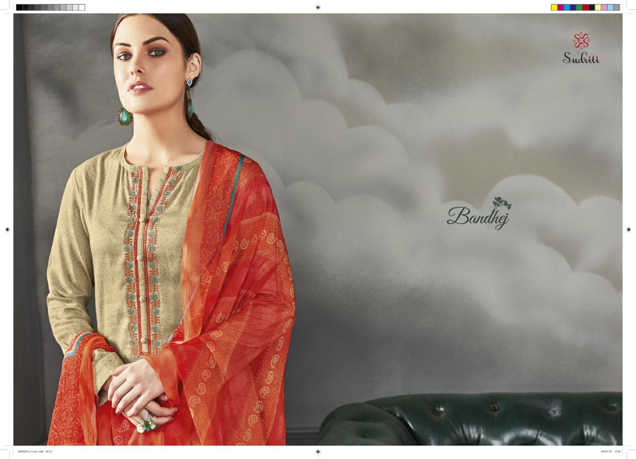 Bandhej By  Sudriti A Sahiba Cotton Digital Prints Catalog Wholesale Supplier And Dealer Surat