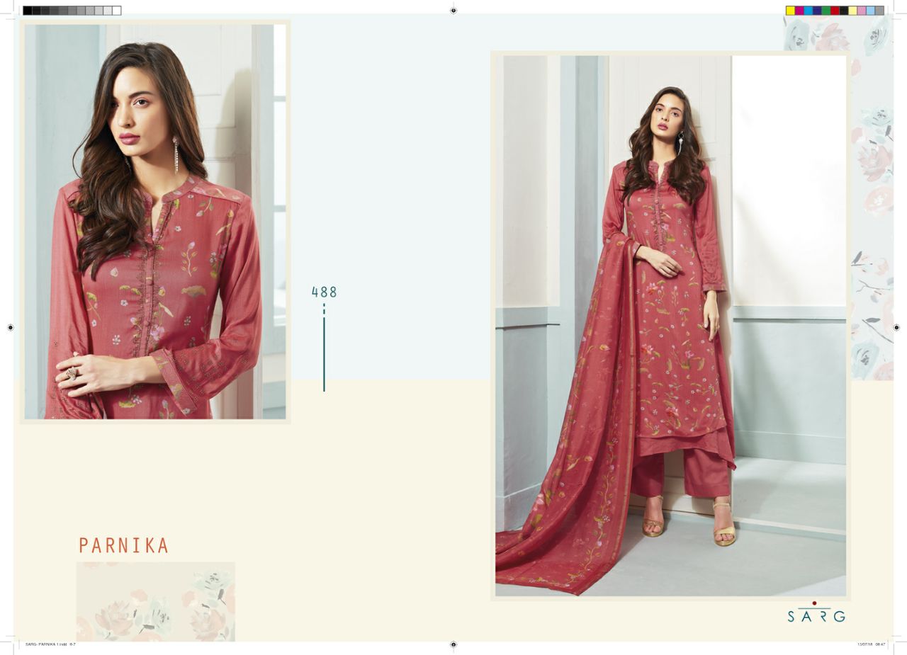 Parnika By Sarg Sahiba Digital Printed Suits Wholesale Supplier And Dealer Surat