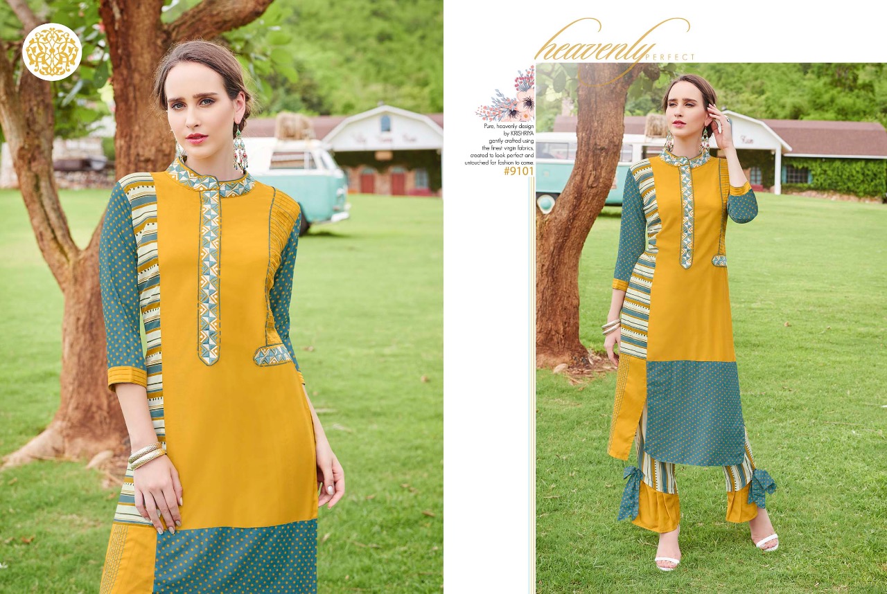 Melange By Krishriyaa Muslin Kurtis With Designer Palazzo Wholesale Supplier And Dealer Surat