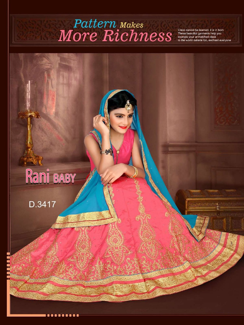 Rani Baby By Trishla Creation Silk Desinger Party Wear Kids Wear Lehenghas Wholesale Supplier And De...