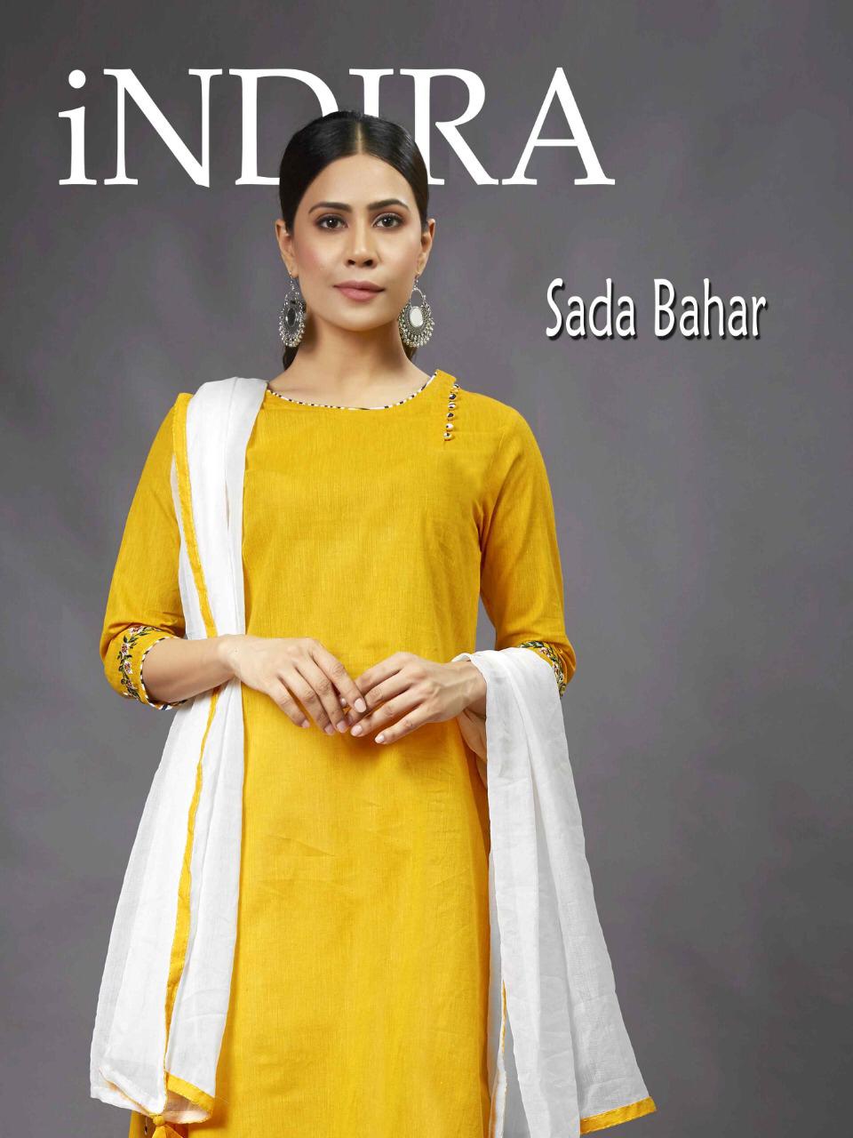 Sada Bahar By Indira Apparel Two Pieces Collection Kurti With Duppta Wholesale Supplier Gujarat