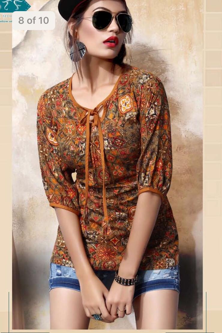 Pretty Girl Vol 09 By Stf Reyon Printed Tops Wholesale Supplier And Dealer Surat