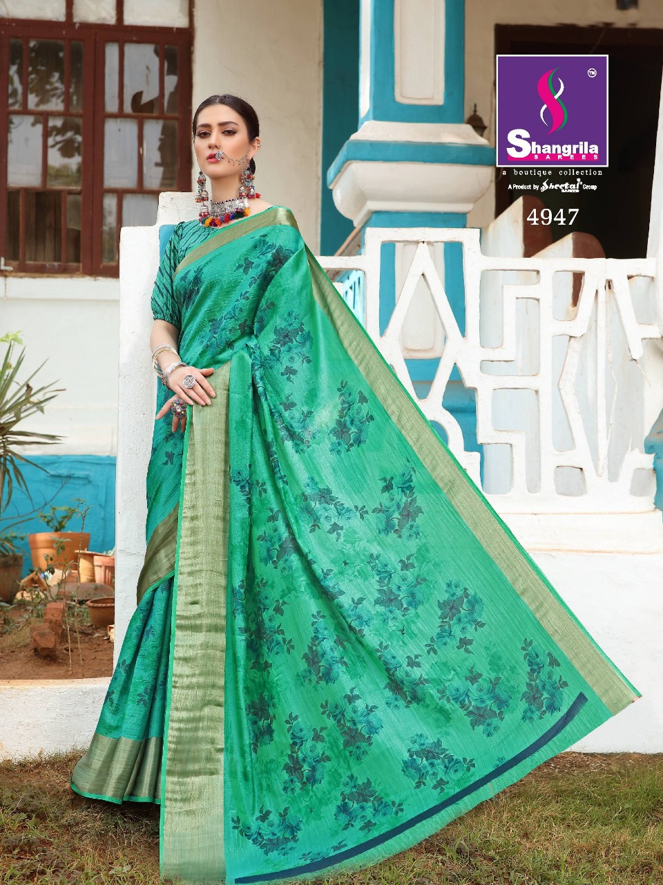 Vasundhara By Shangrila Series 4941 To 4952 Floral Printed Sarees Wholesale Supplier And Dealer Sura...