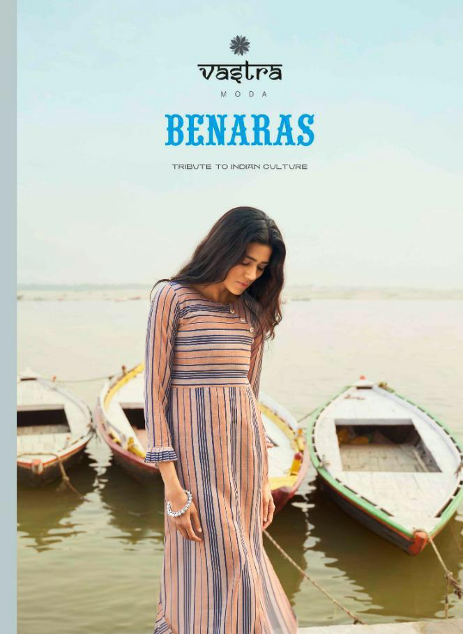 Benaras Vol 1 By Vastra Moda Muslin Slub Kurtis Wholesale Supplier And Dealer Surat