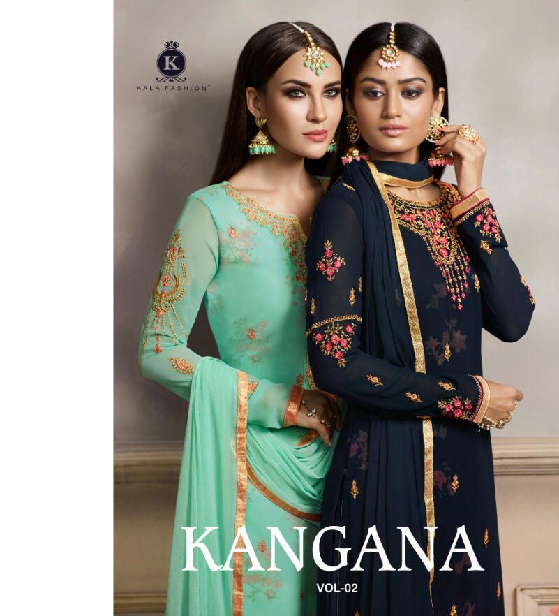 Kangana Vol 2 By Kala Designer Party Wear Suits Wholesale Supplier Nd Dealer Gujarat