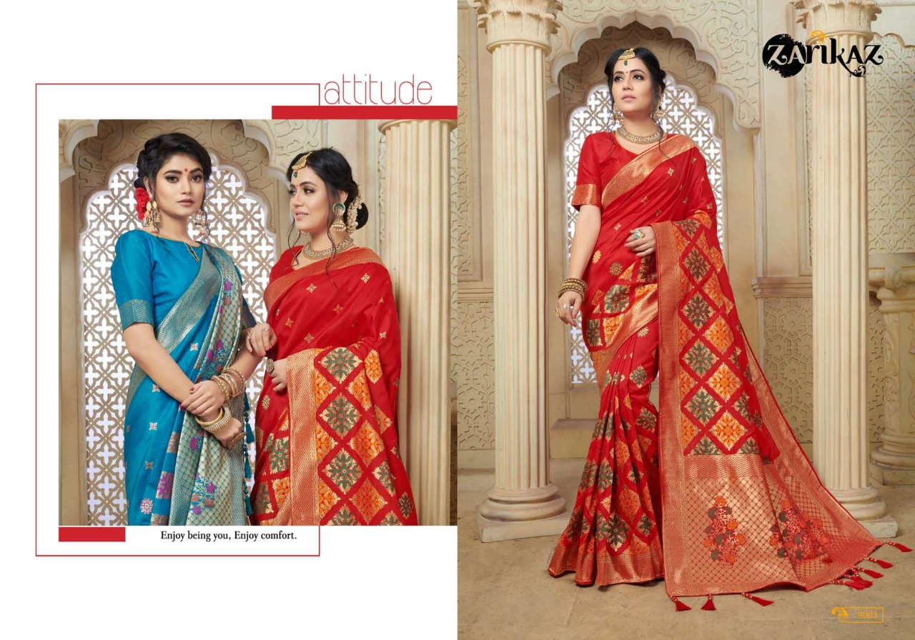 Pihuu Vol 9 By Zarikaz Banarsi Silk Sarees Wholesale Supplier Gujarat