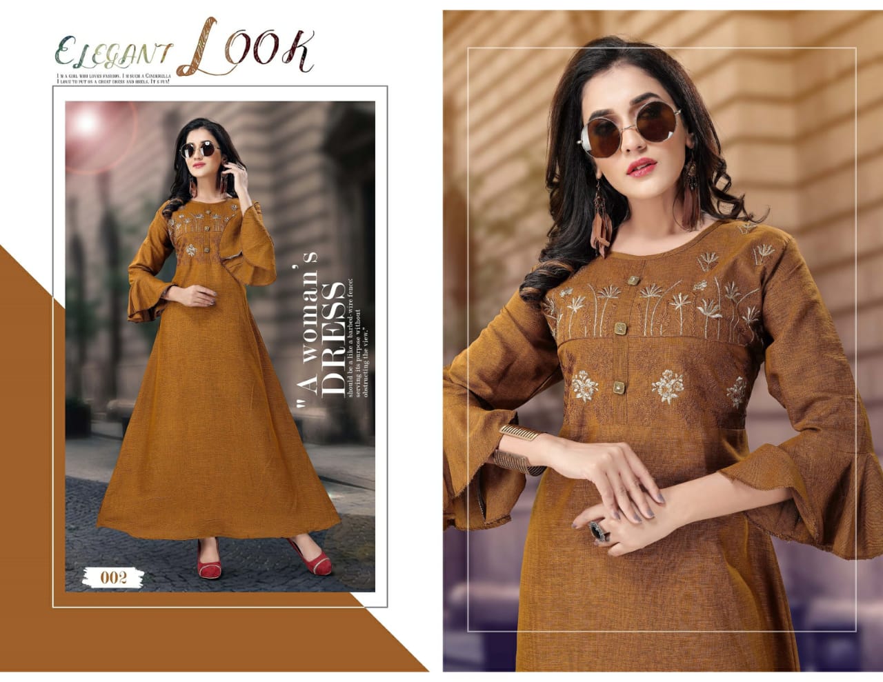 Nazrana By Fashion Talk Reyon Two Tone Kurtis Wholesale Supplier And Dealer Surat