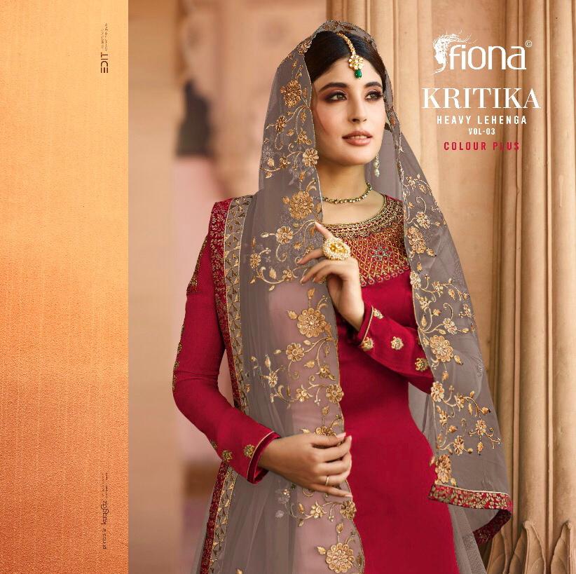 Fiona Kritika Series 22526 Colour Plus Designer Party Wear Lehnga Suits Wholesale Supplier Gujarat