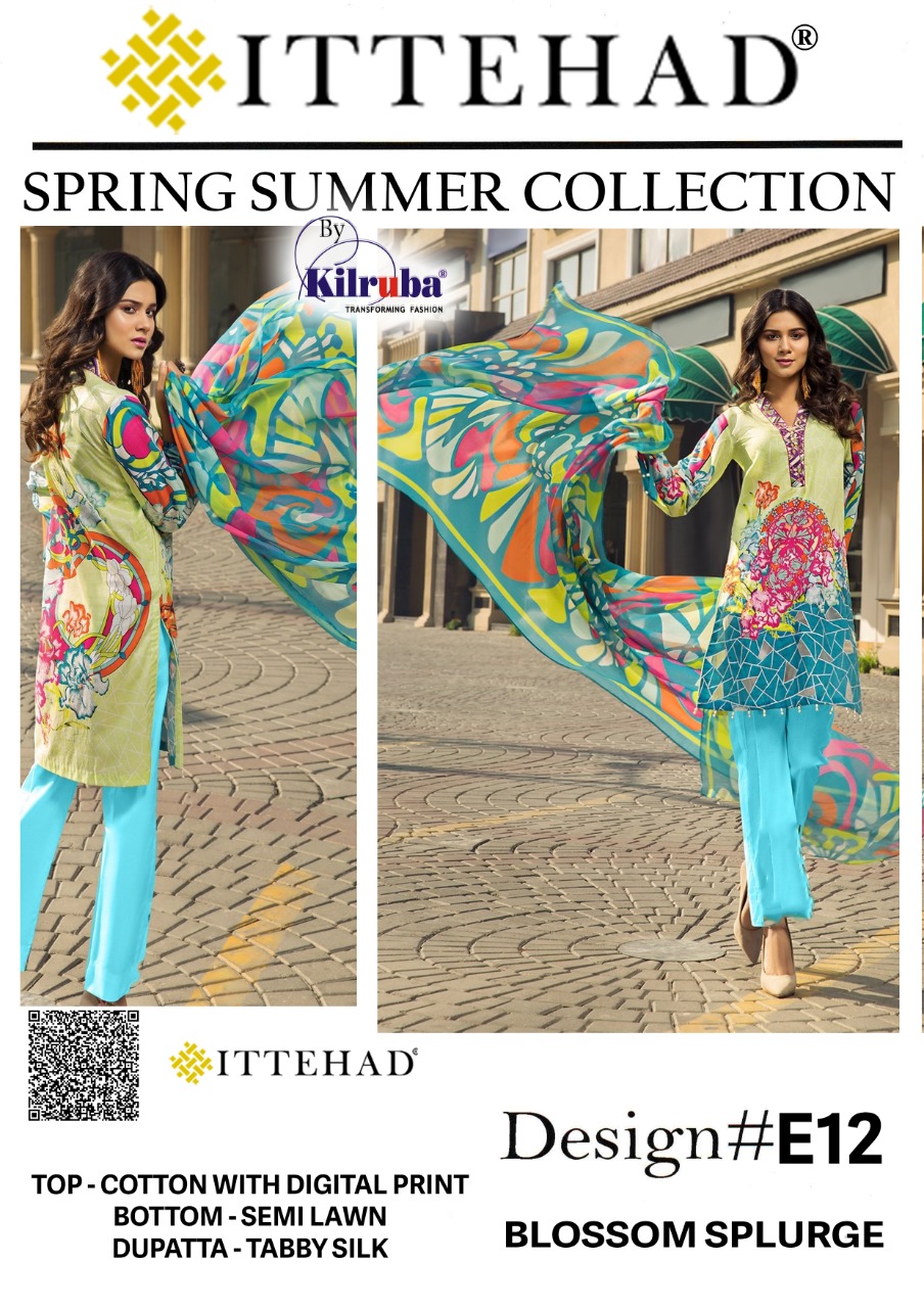 Ittehad Spring Summer Collection By Kilruba Pakistani Suits Wholesale Supplier Gujarat