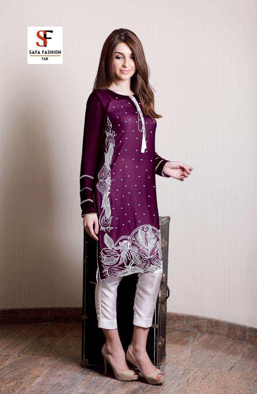 Luxury Pret Formal Wear  S F 005 By Safa Fashion Kurtis With Bottom  Wholesale Supplier And Dealer S...