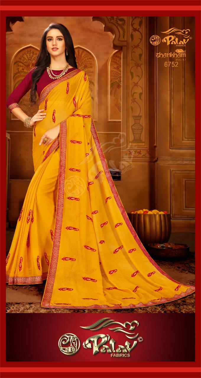 Shankhanm 17 By Palav Series 6750 Sarees Wholesale Supplier And Dealer Gujarat