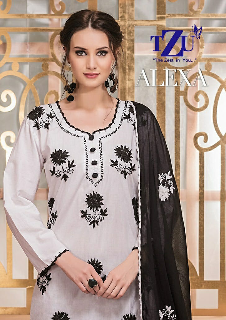 Alexa Kurti With Bottom And Dupatta By Tzu Wholesale Supplier Traders In Surat