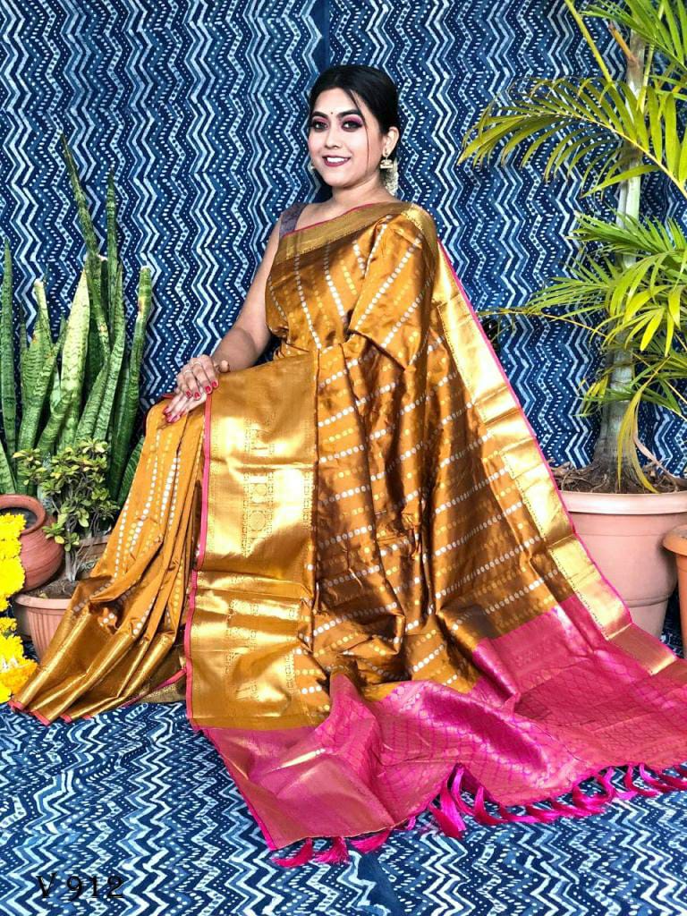 Devanshi Soft Silk Rudra Design Sona Chandi Zari Party Wear Saree By Nitya Nx Single And Set Stockie...