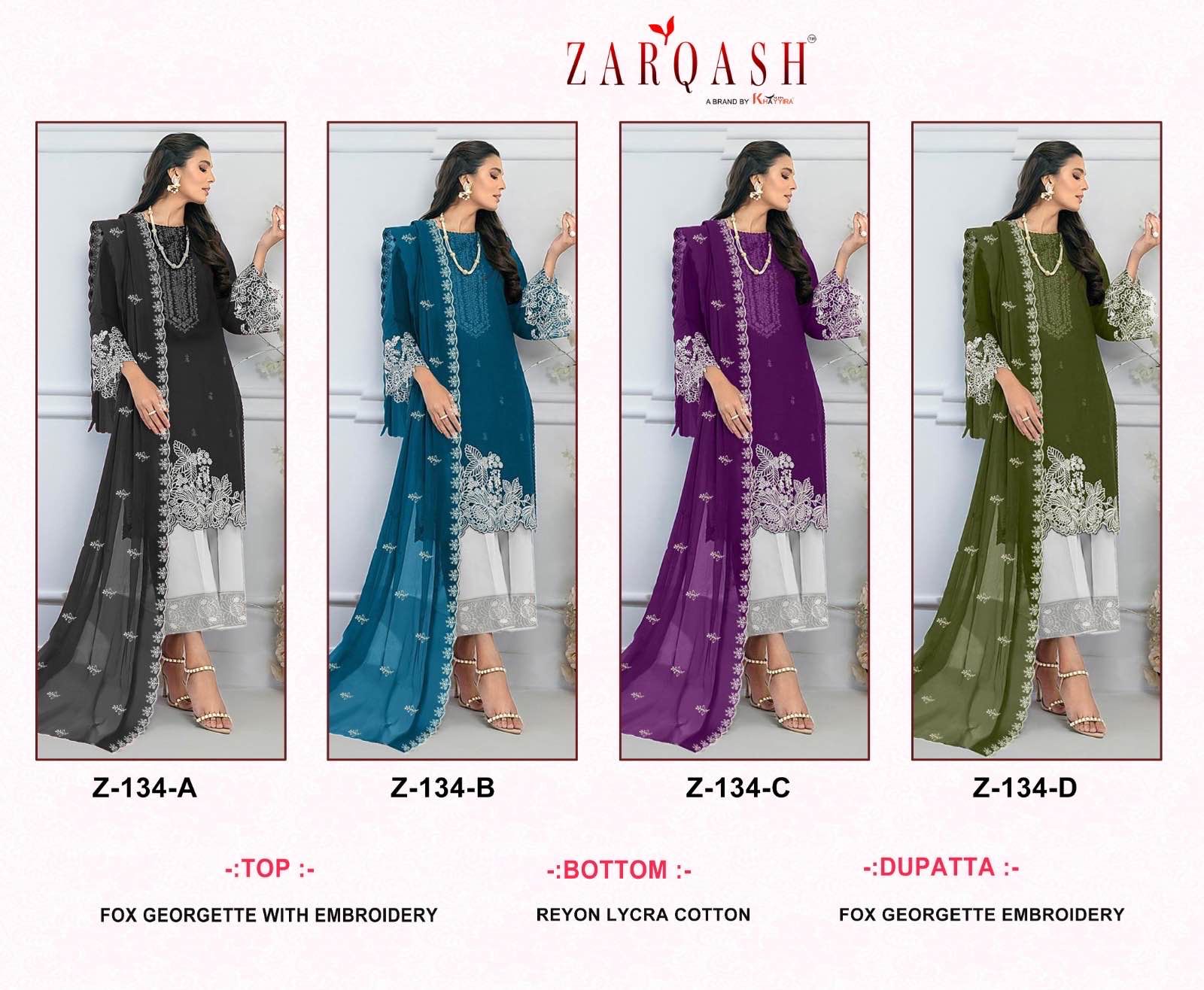 Zarqash Z 134  Readymade Collection Pakistani Suits Surat