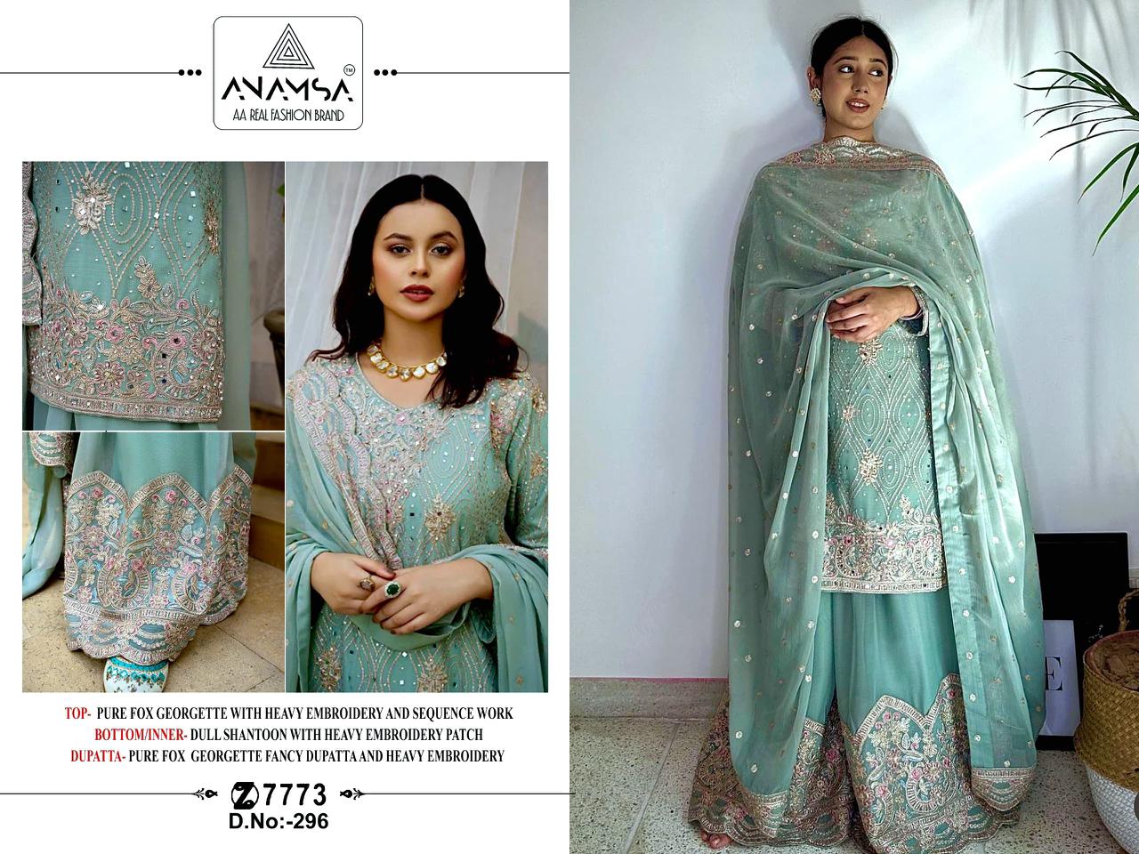 Anamsa 296 Georgette Pakistani Suits