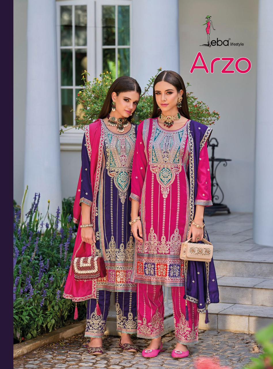 Arzo By Eba Lifestyle Silk Redymade Collection Manufacturer Surat